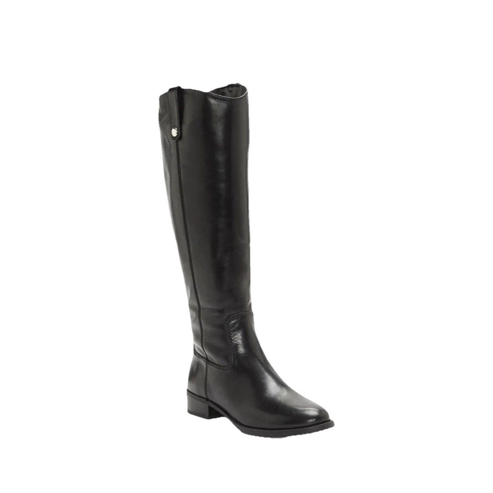 I.N.C. Women’s Fawne Riding Boots Black Leather Knee High Size 5 M new
